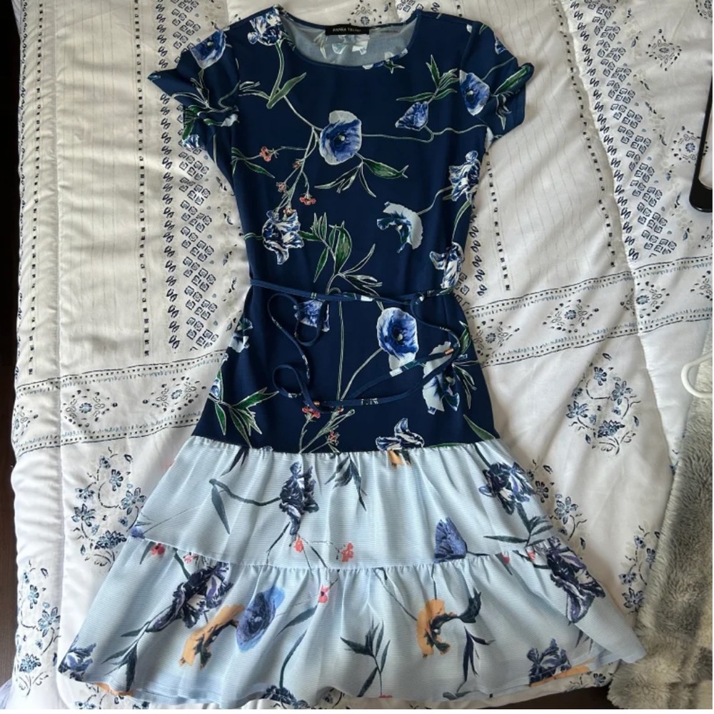 Ivanka Trump Blue Floral Dress